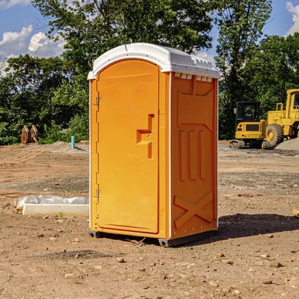 how often are the portable restrooms cleaned and serviced during a rental period in Hollymead